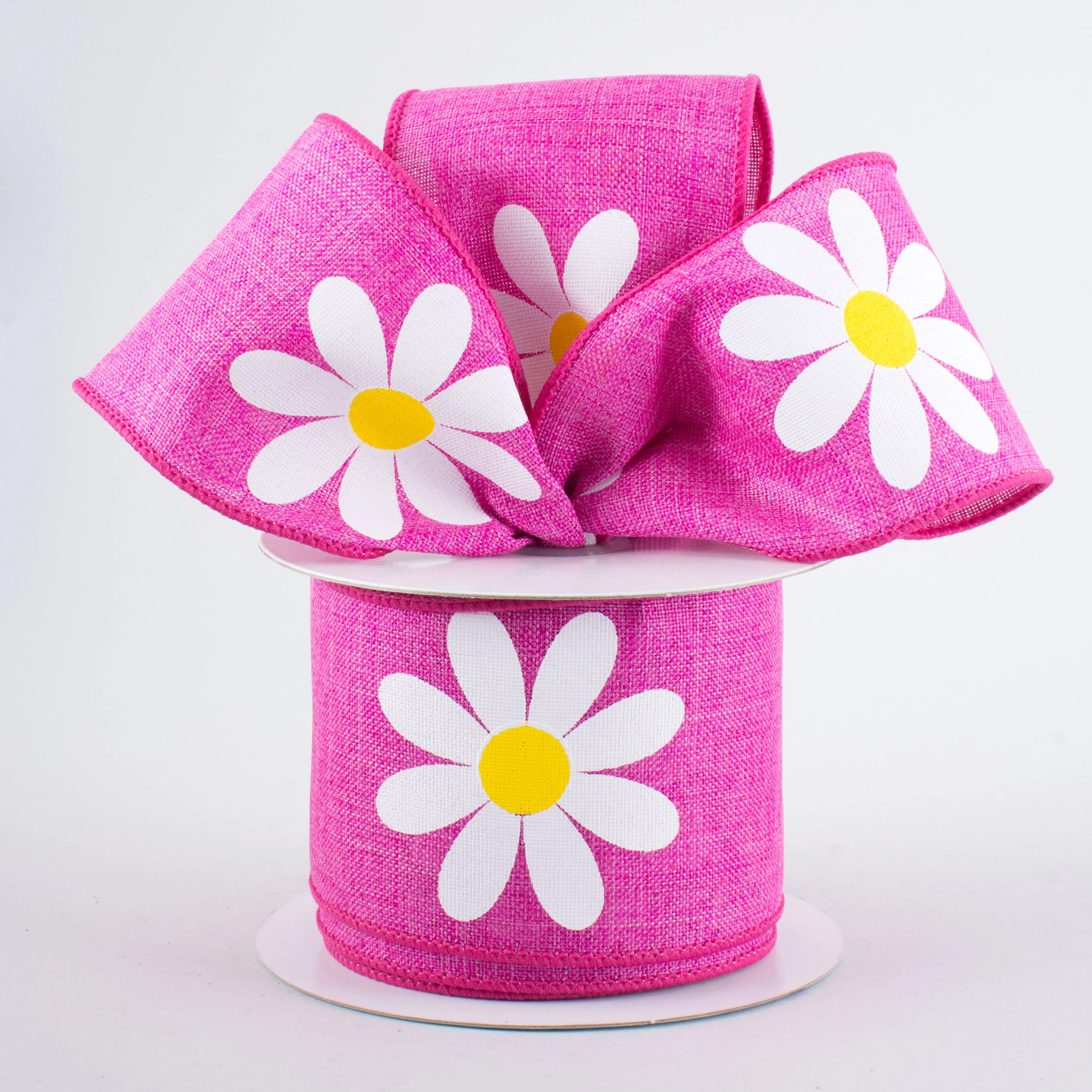 2.5" Bold Daisy Ribbon: Fuchsia (10 Yards)