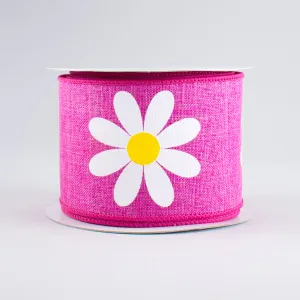 2.5" Bold Daisy Ribbon: Fuchsia (10 Yards)