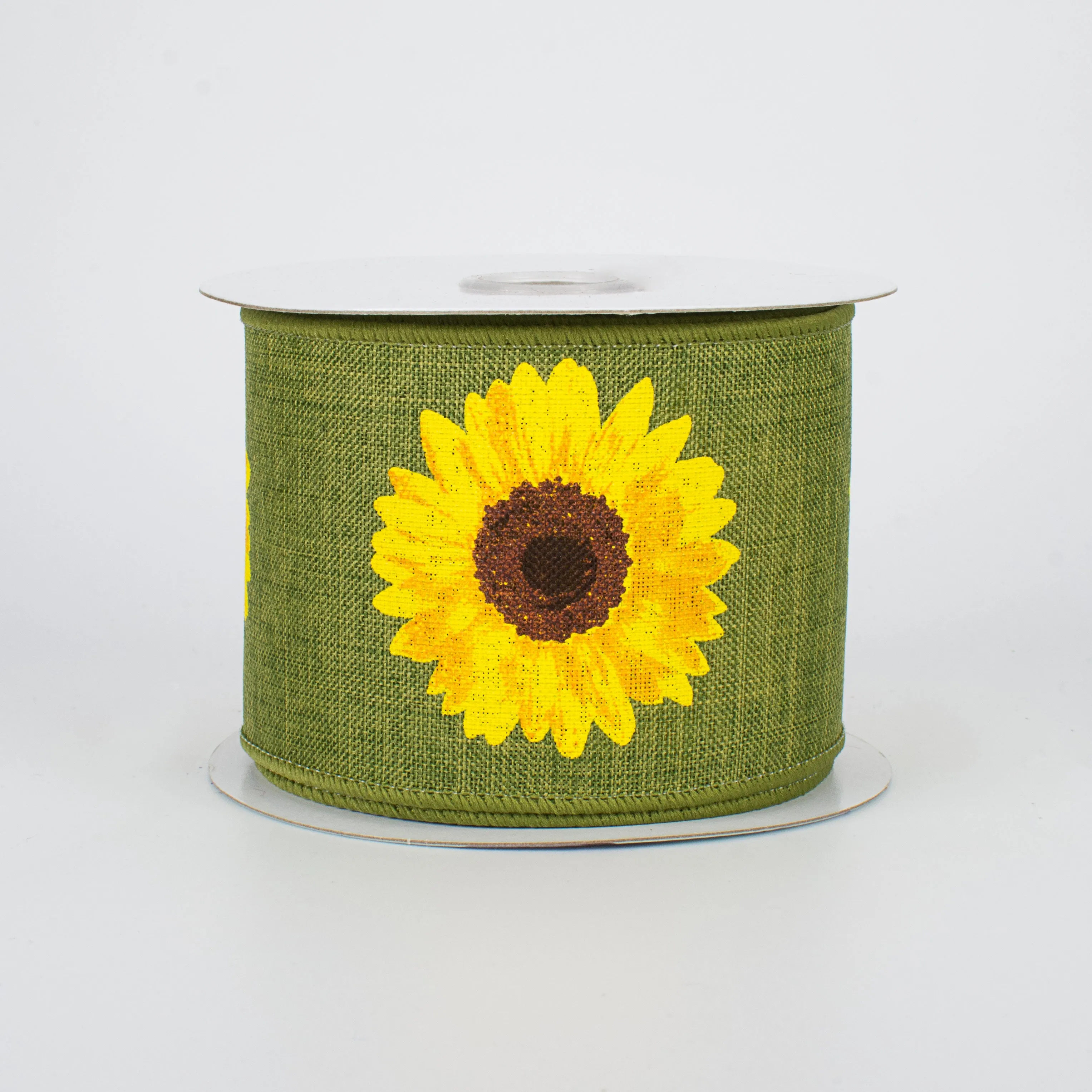 2.5" Bold Sunflower Ribbon: Moss (10 Yards)