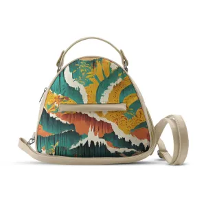Beige Mini Voyage Backpack Texture