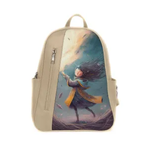 Beige Mixed Backpack Beautiful Witcher