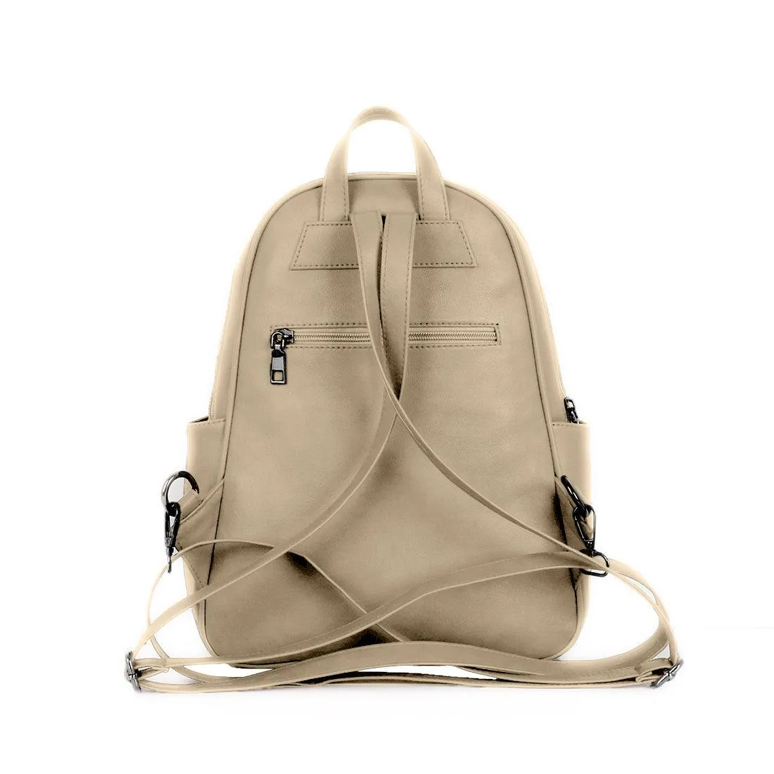 Beige Mixed Backpack Sky Facing