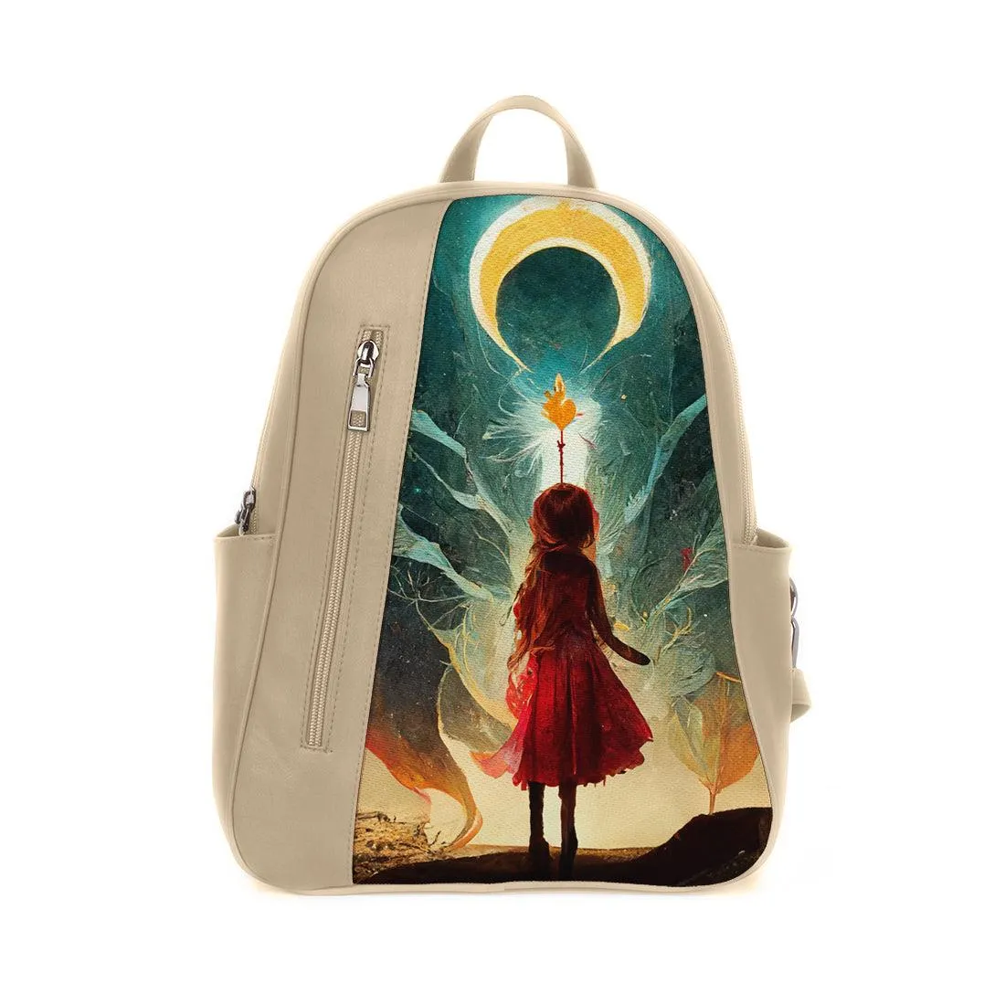 Beige Mixed Backpack Sky Facing