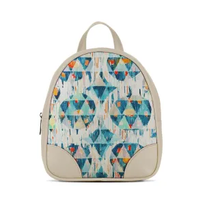 Beige O Mini Backpacks Happy blue