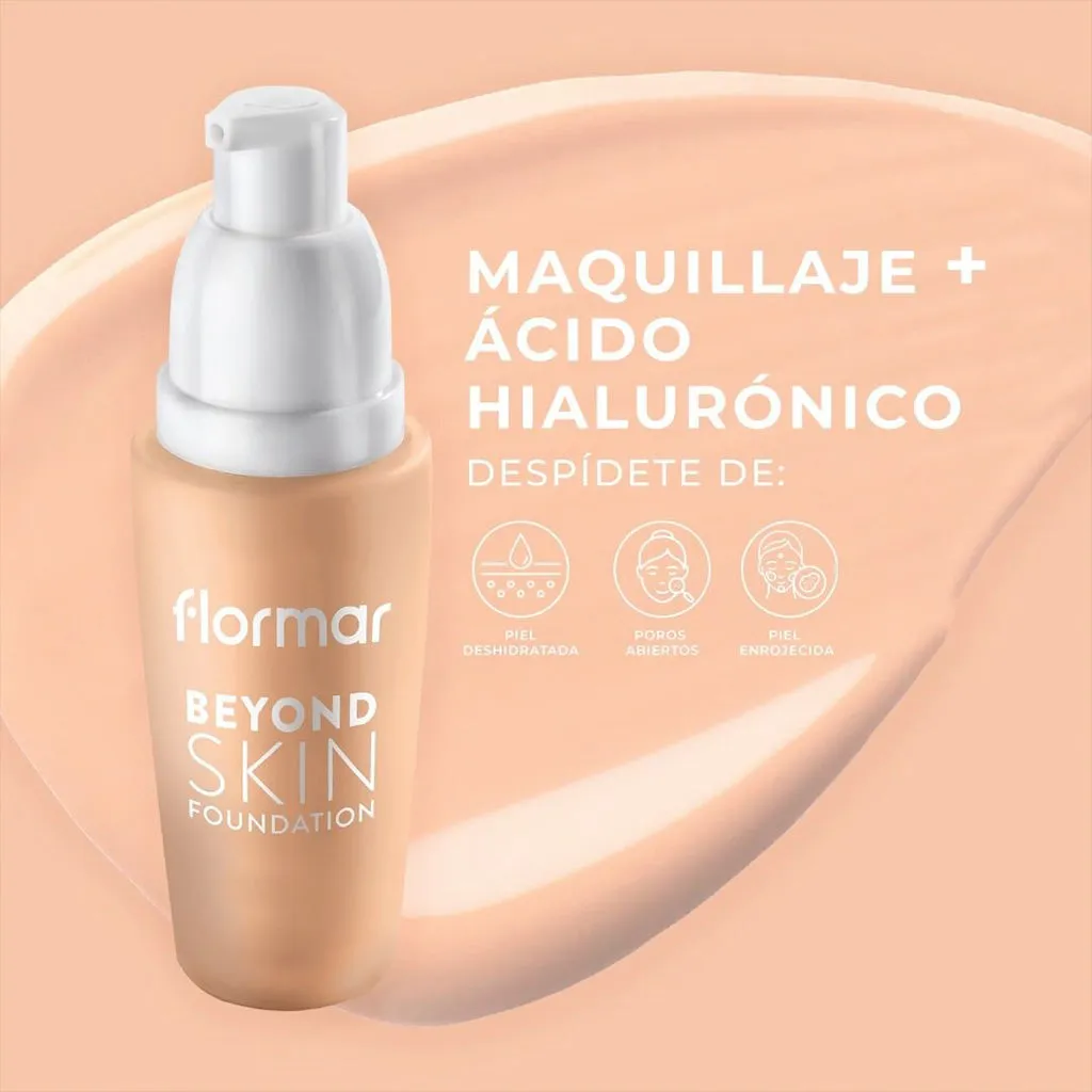 Beyond Skin Foundation | Base de maquillaje líquida con ácido hialurónico