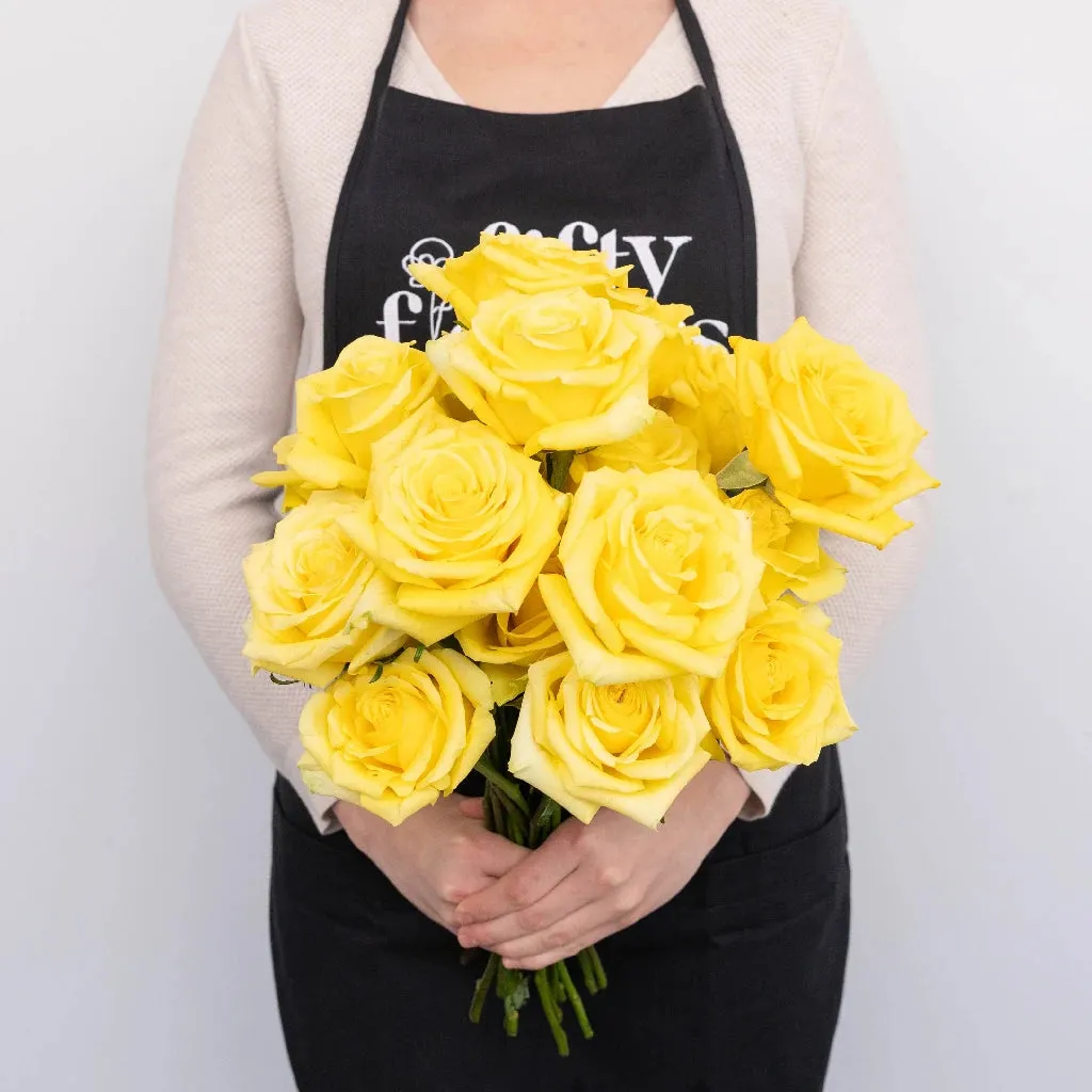 Bright Yellow Valentines Day Rose Special