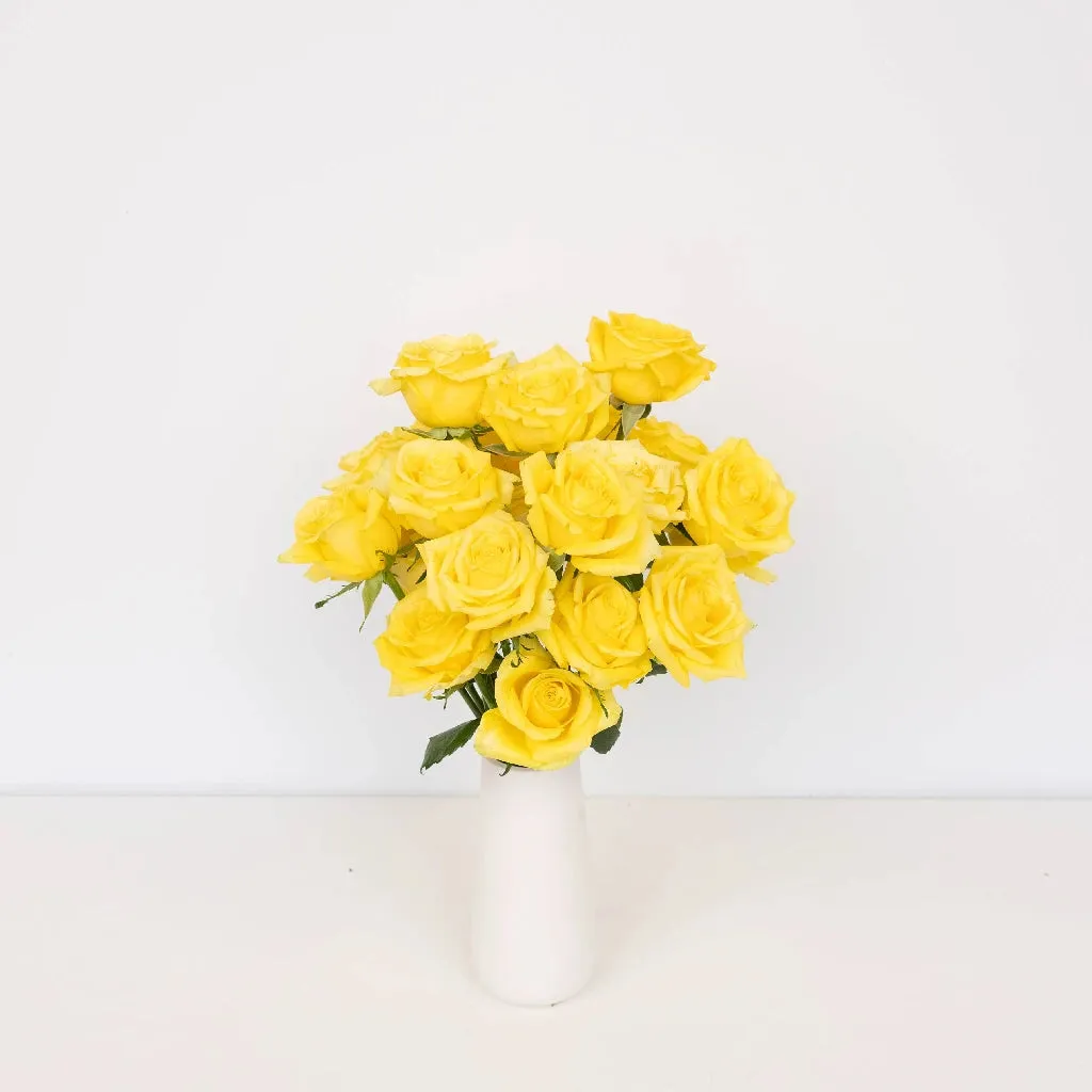 Bright Yellow Valentines Day Rose Special