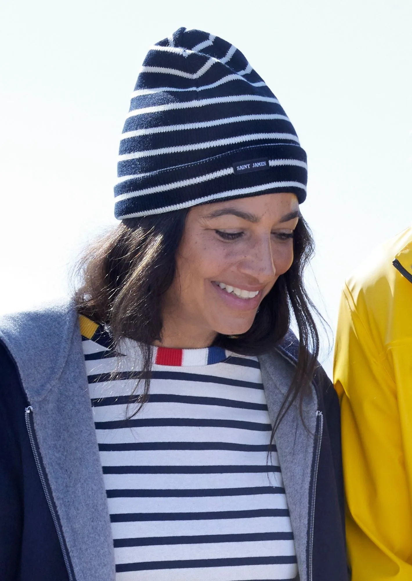 CARTIER - Nautical Striped Wool Blend Beanie (NAVY / IVORY)