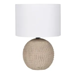 Ceramic Bobble Lamp with Linen Shade
