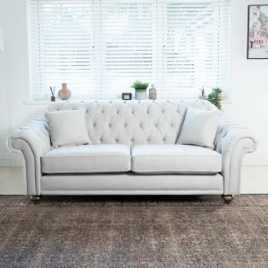 Chesterfield 3 Seat Sofa in Warm Grey