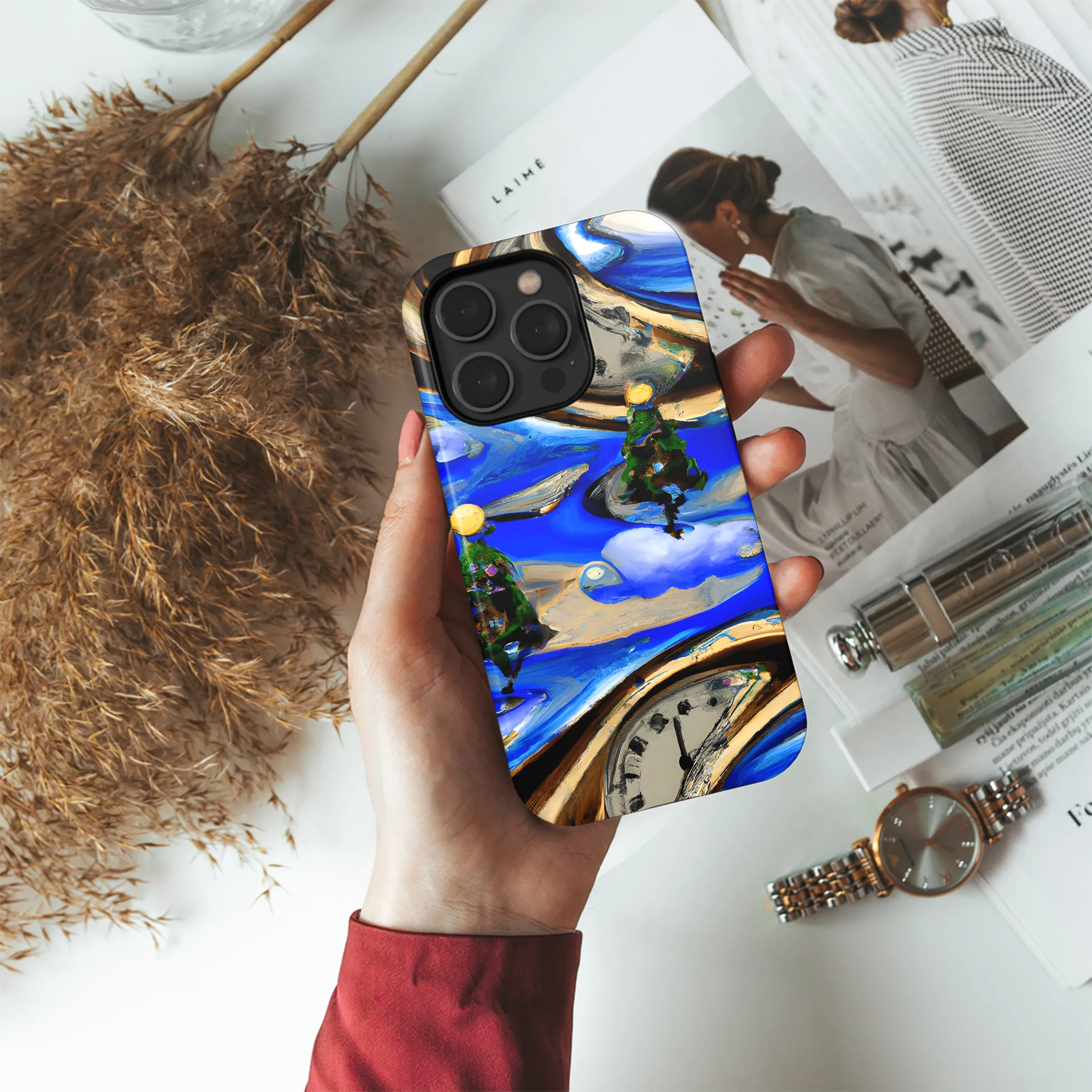 Christmas Surrealism Phone Case iPhone Samsung Cover Pixel 3378
