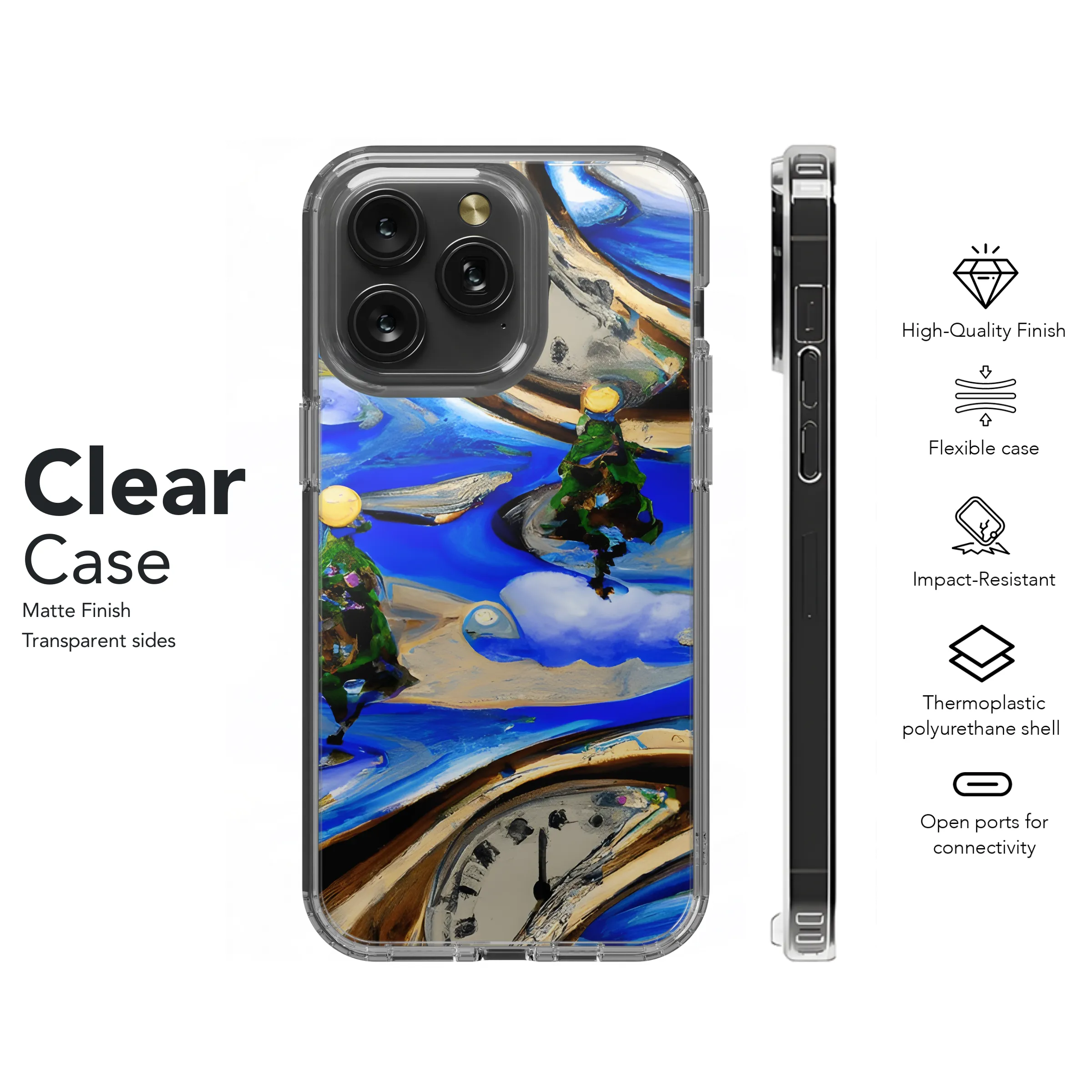 Christmas Surrealism Phone Case iPhone Samsung Cover Pixel 3378