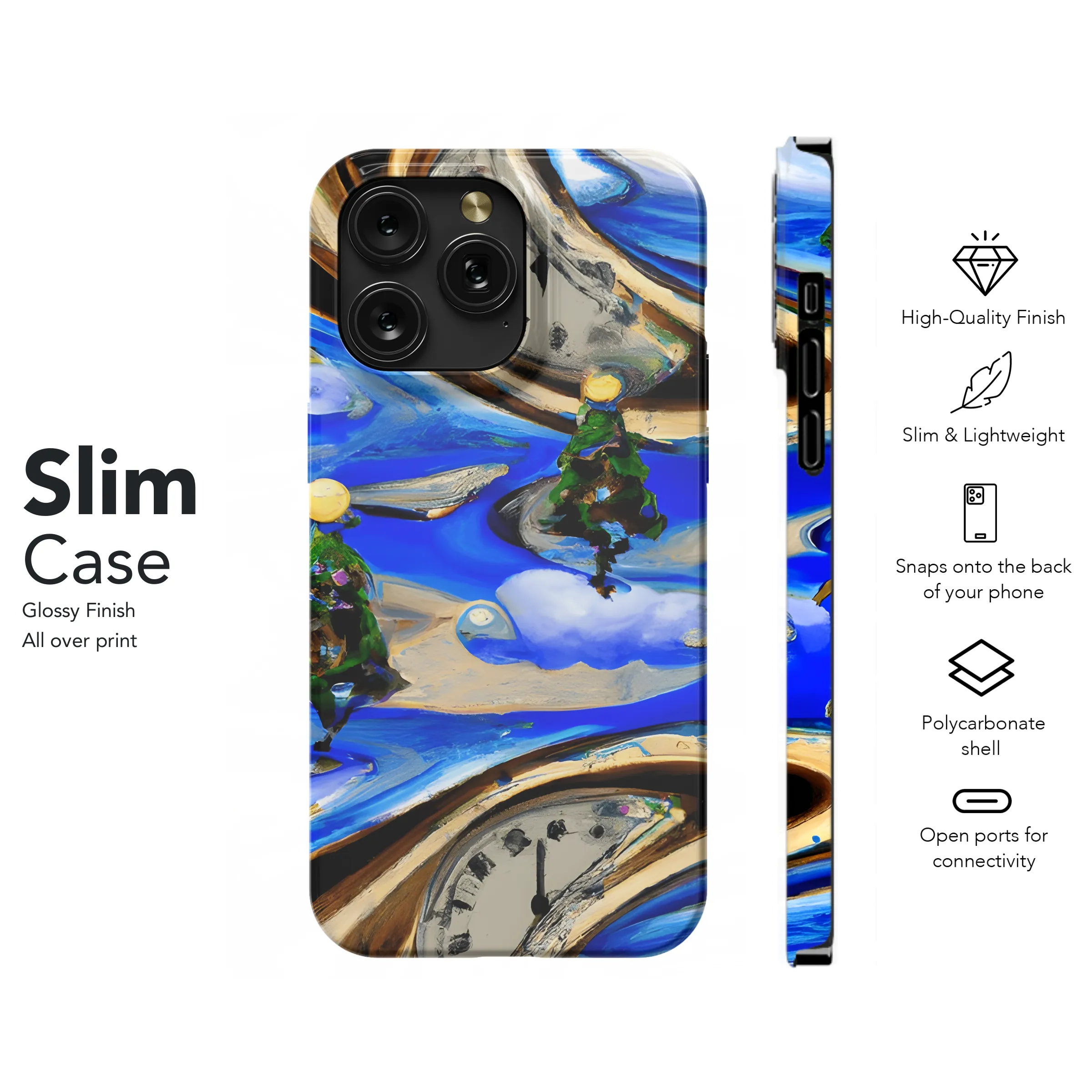 Christmas Surrealism Phone Case iPhone Samsung Cover Pixel 3378