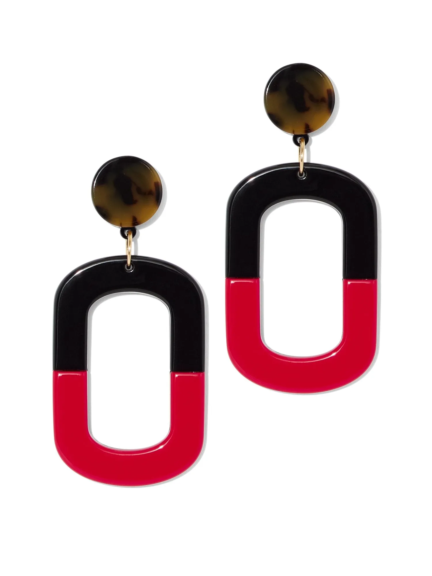 Colorblock Square Drop Earring