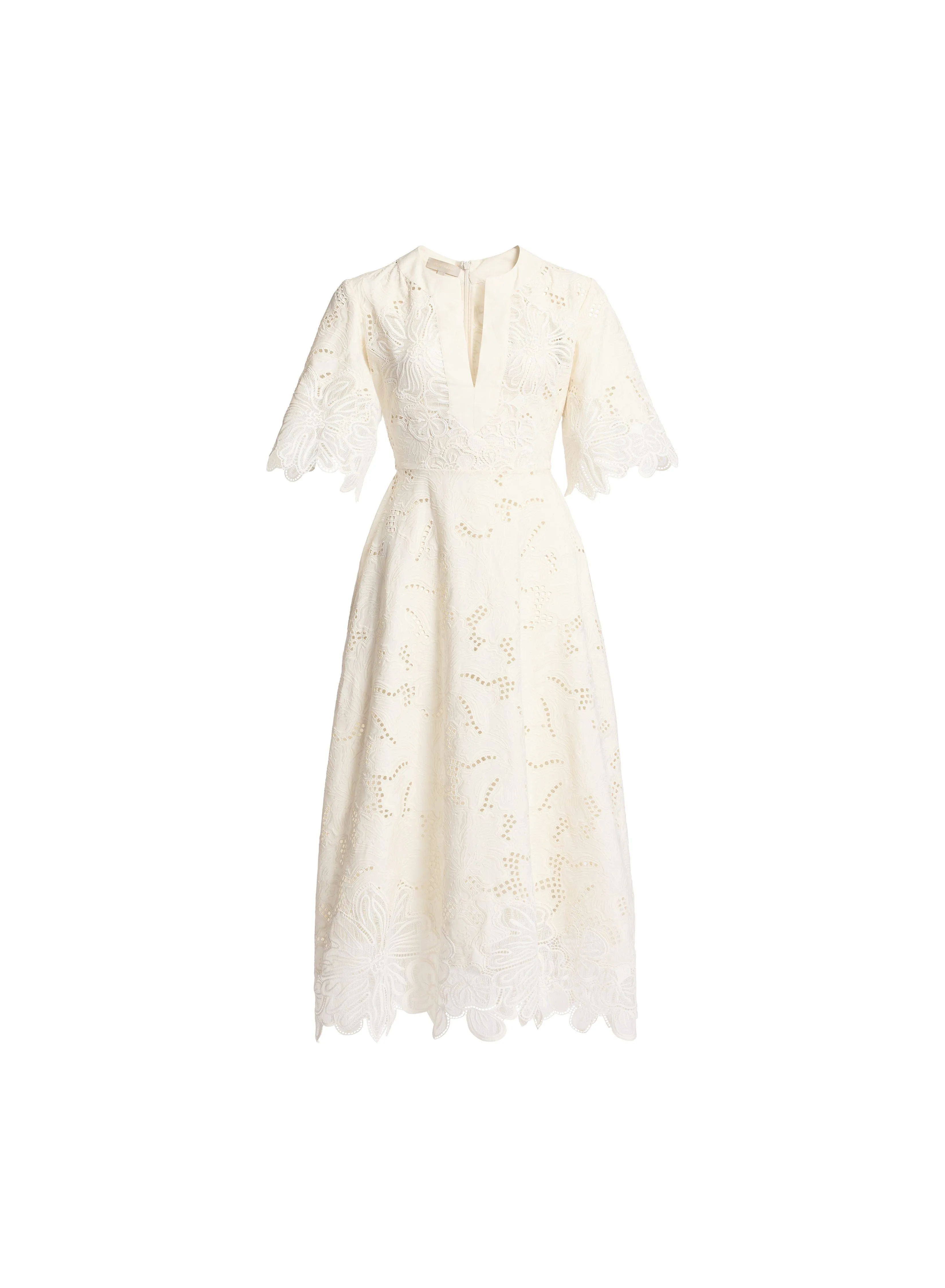 Cotton Embroidered Midi Dress