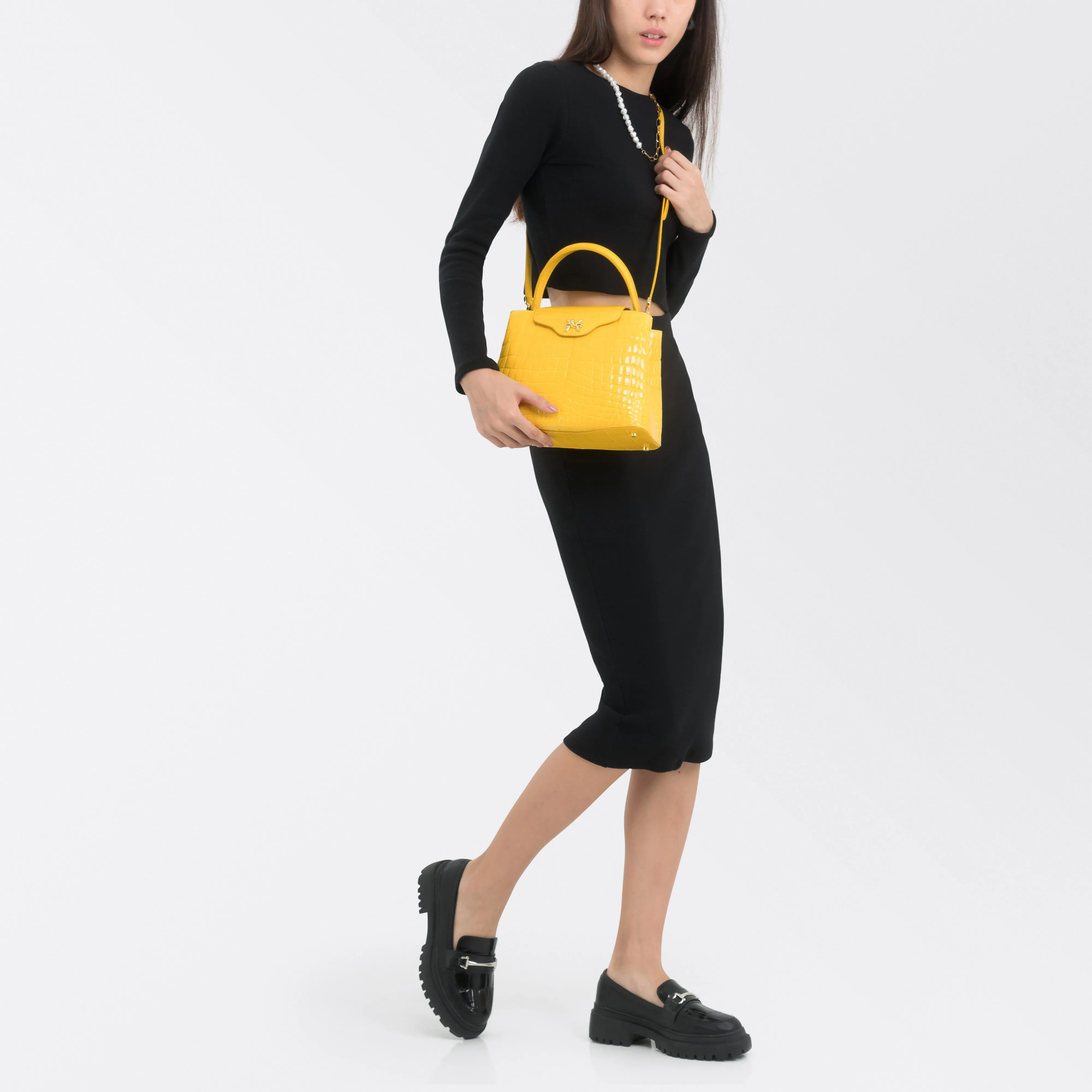 CREST FLAP HANDBAG