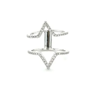 Double V Open Diamond Ring