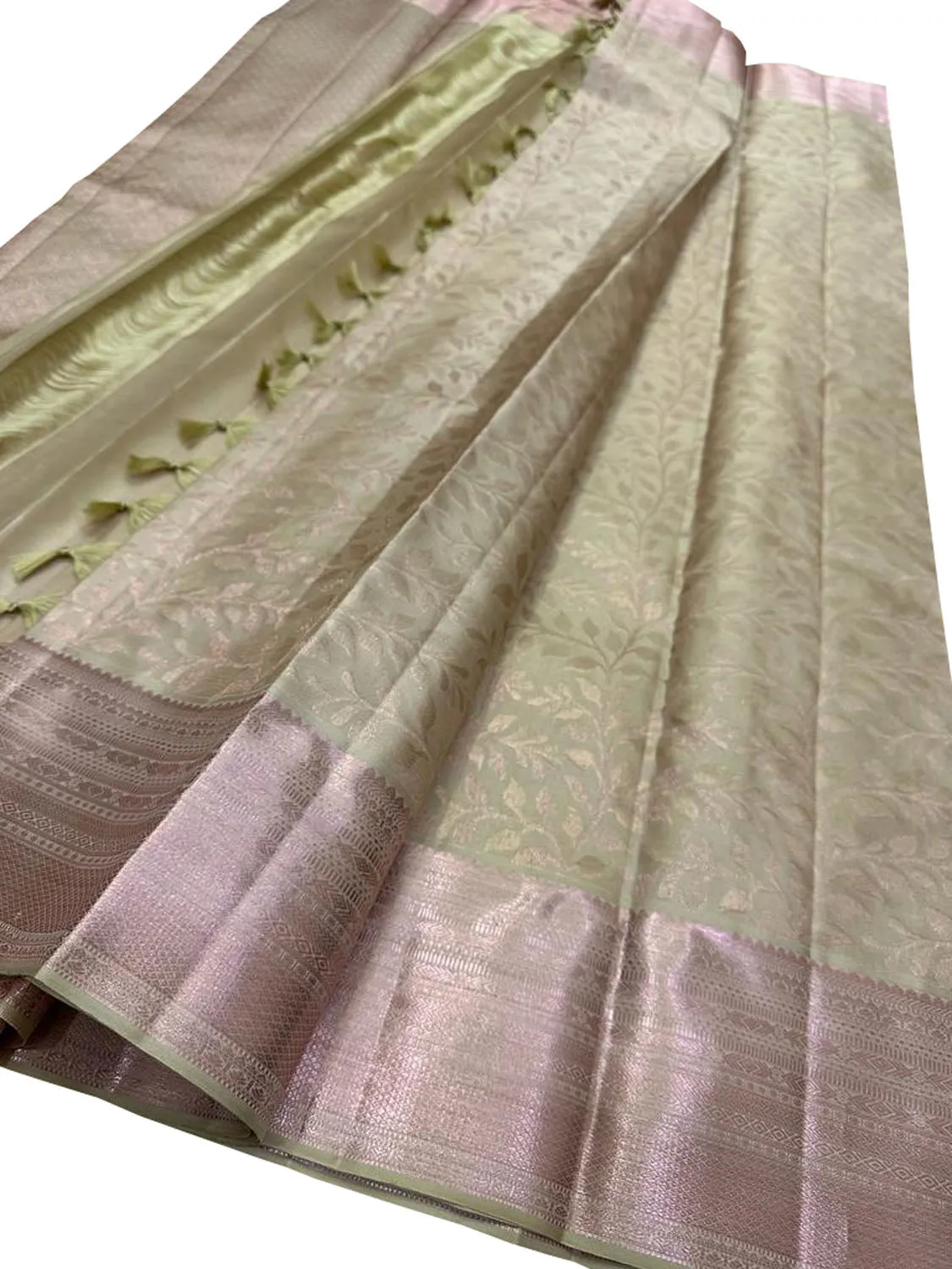 Elegant Green Kanjeevaram Handloom Pure Silk Saree