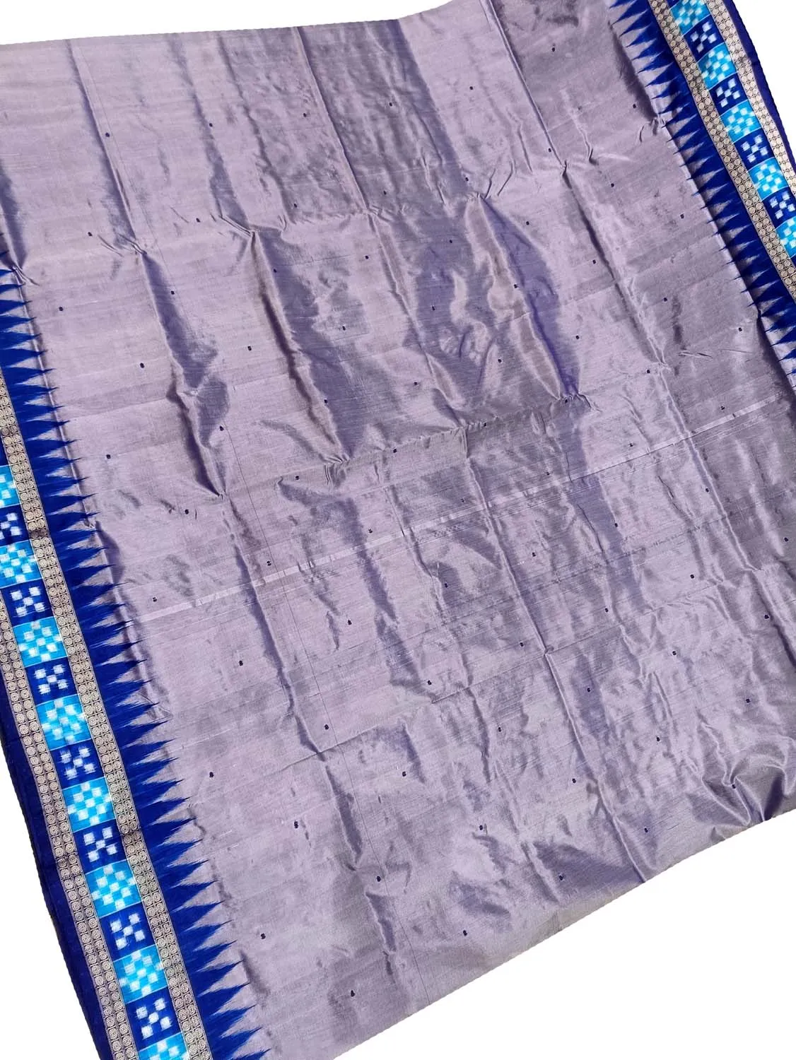 Elegant Purple Sambalpuri Ikat Handloom Silk Saree
