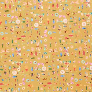 Flora and Fun - Insects Mustard Yardage