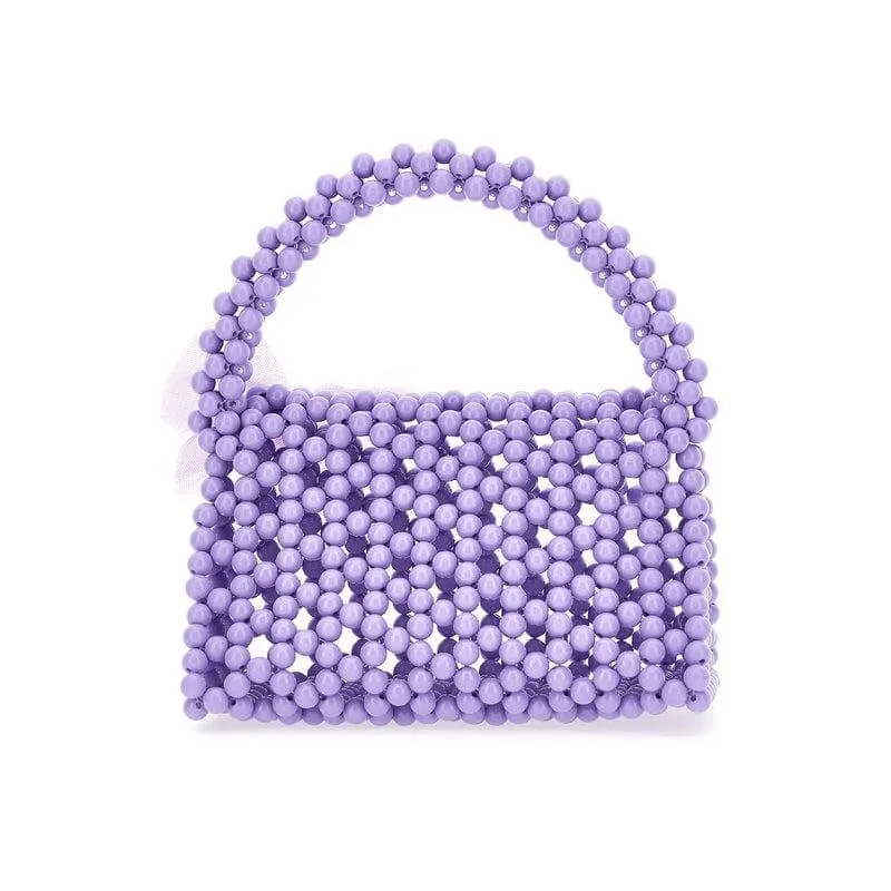 Girls Purple Bead Bag