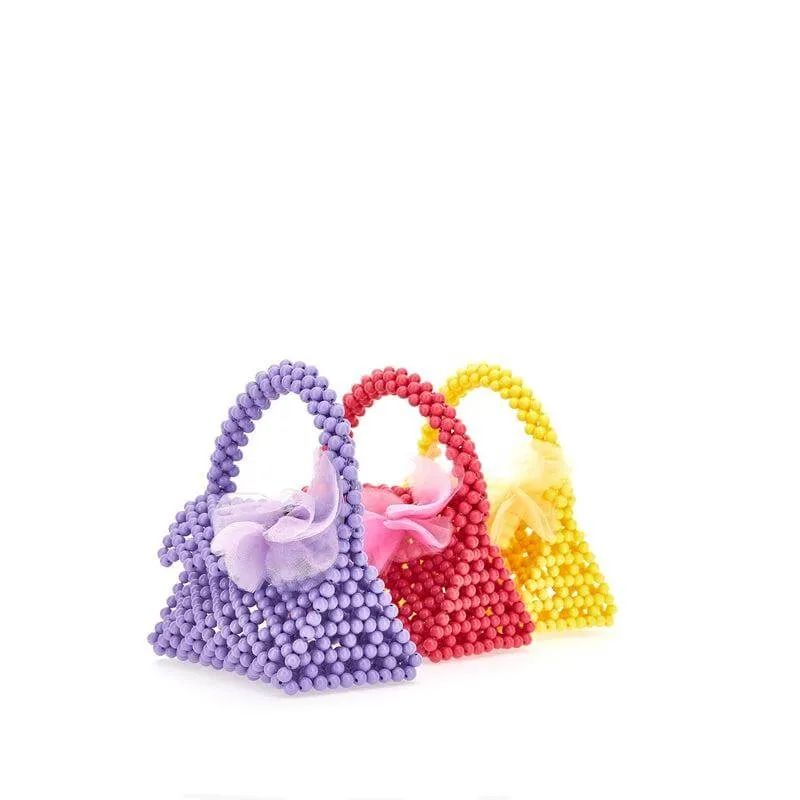 Girls Purple Bead Bag