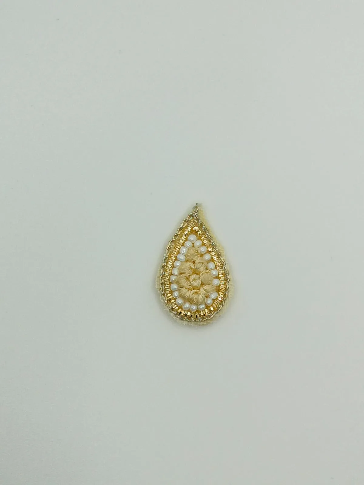 Golden & White Embellished Zardozi Handwork Patches