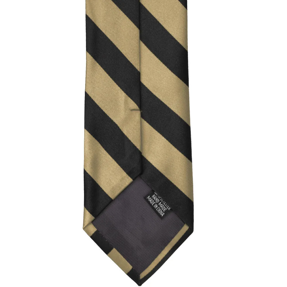 Golden Champagne and Black Striped Tie