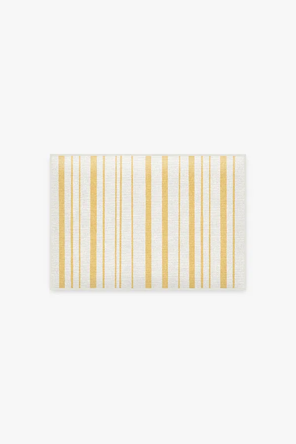 Harbor Stripe Yellow Bath Mat