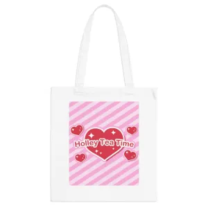 Holley Tea Time Hearts Cotton Tote Bag
