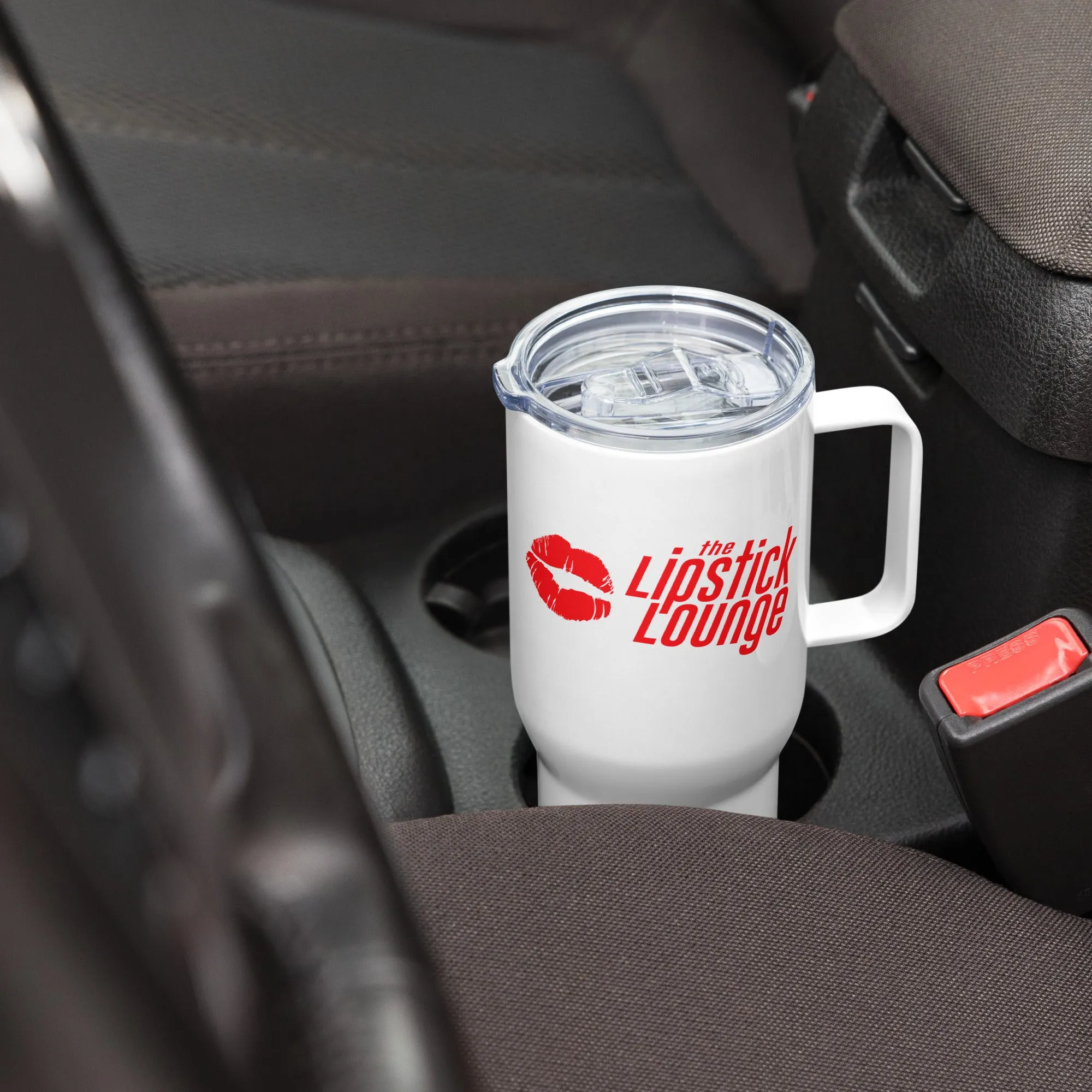 Lipstick Lounge Red Logo Travel Mug