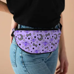 Magical Kawaii Spooky Bats Purple Fanny Pack