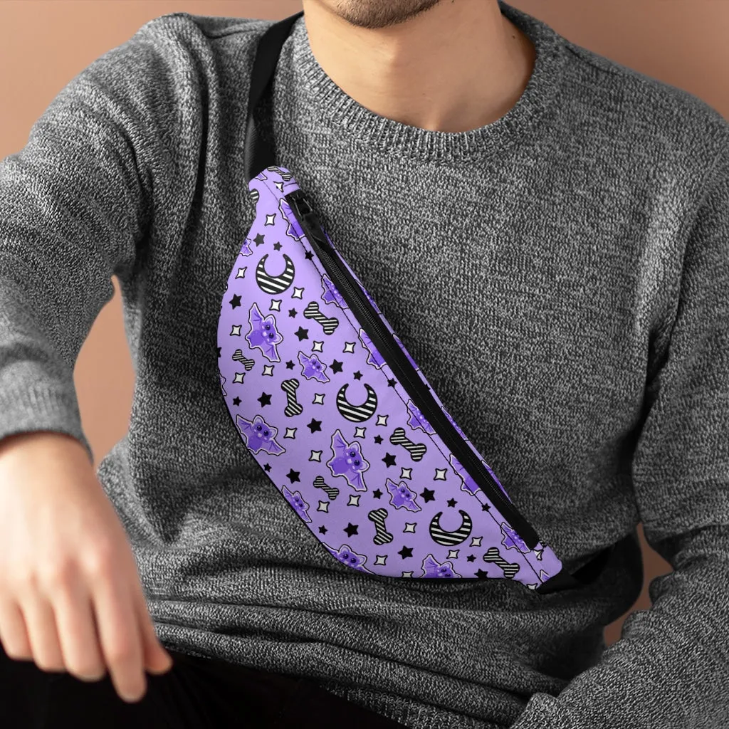 Magical Kawaii Spooky Bats Purple Fanny Pack