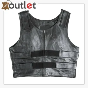 Mens Style Leather Motorcycle Vest