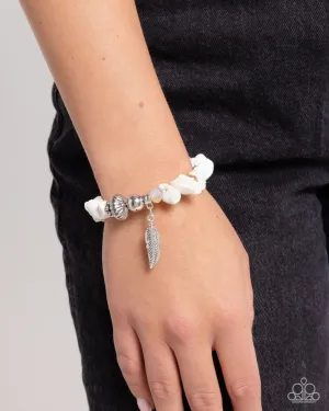 Paparazzi Bracelet ~ Earthy Earning - White