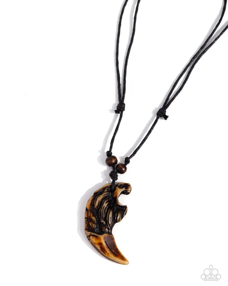 Paparazzi Necklace ~ Lion Legend - Black