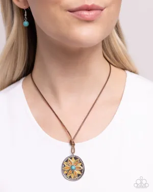 Paparazzi Necklace ~ Mandala Marvel - Orange