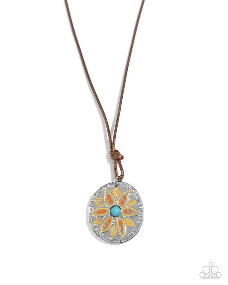 Paparazzi Necklace ~ Mandala Marvel - Orange