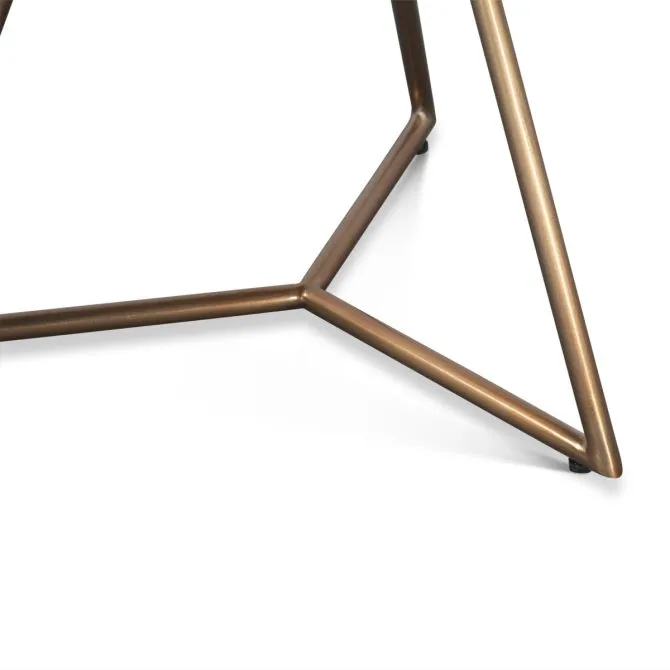 Provence Pedestal Side Table in Dark Sienna