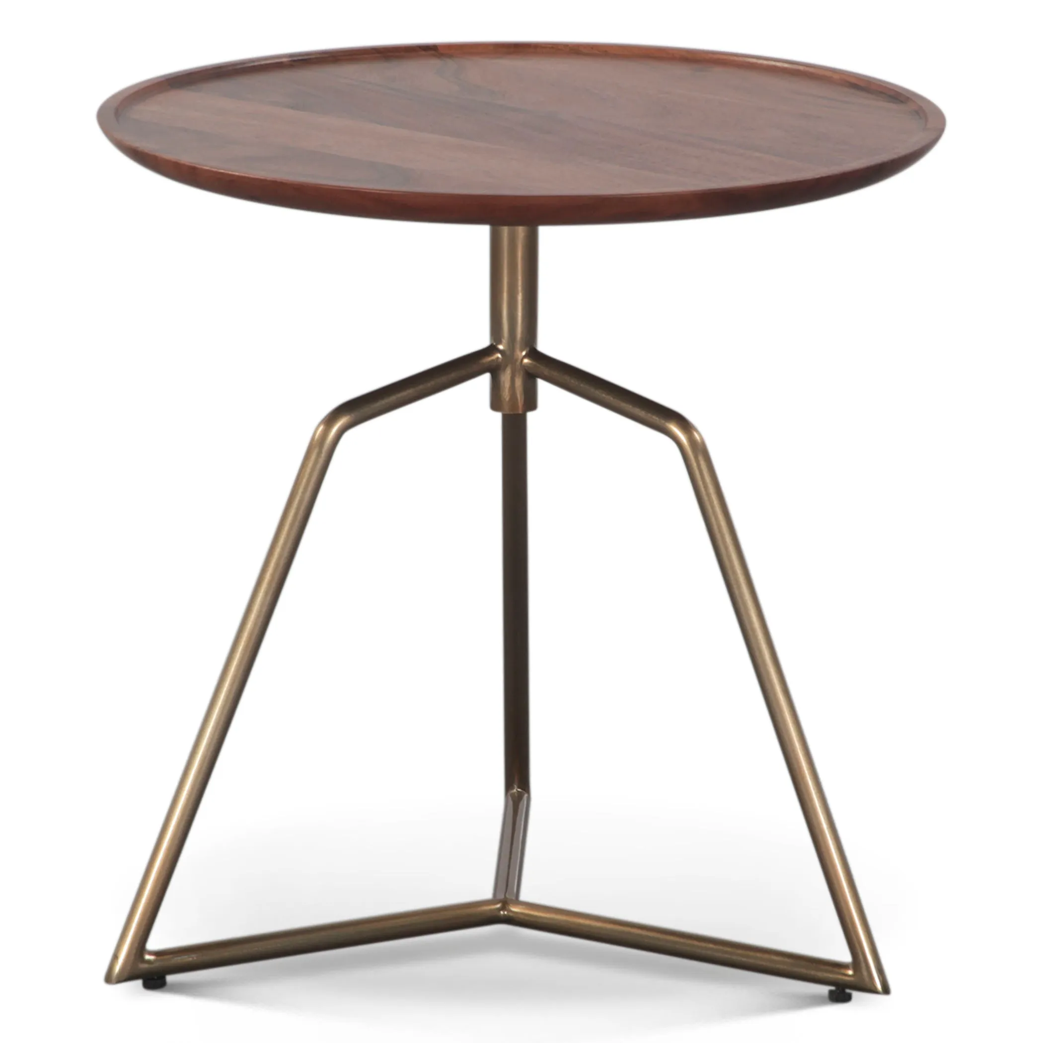 Provence Pedestal Side Table in Dark Sienna