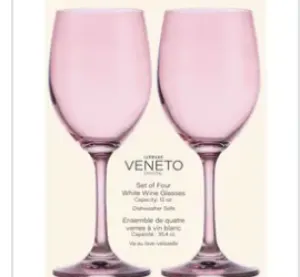 Set of 4- Veneto White Wine Glasses