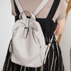 Small Ladies Leather Rucksack Stylish Backpacks For Women