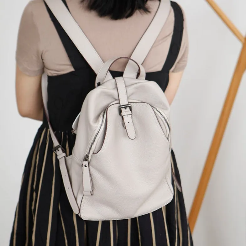 Small Ladies Leather Rucksack Stylish Backpacks For Women
