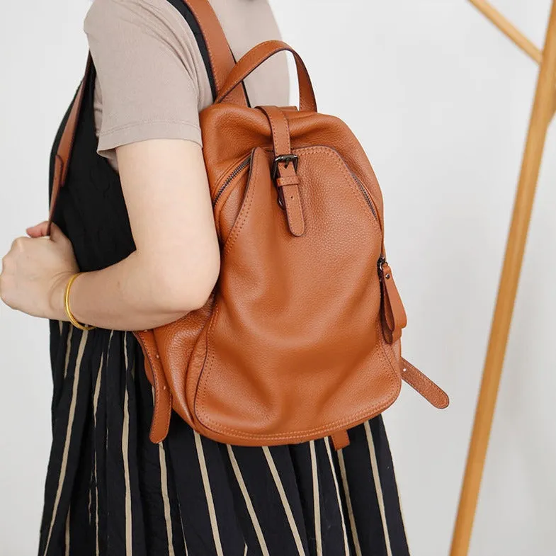 Small Ladies Leather Rucksack Stylish Backpacks For Women