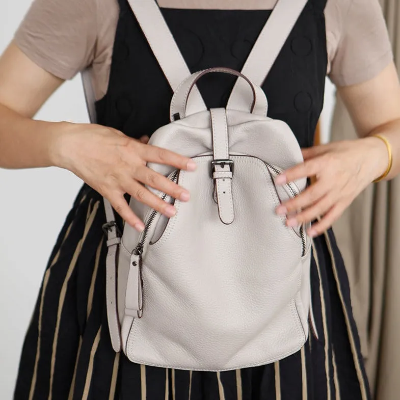 Small Ladies Leather Rucksack Stylish Backpacks For Women