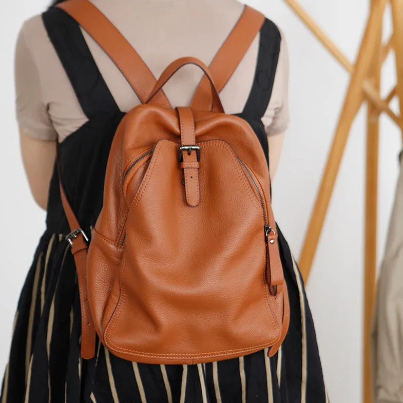 Small Ladies Leather Rucksack Stylish Backpacks For Women