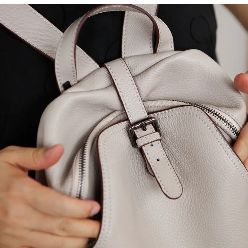 Small Ladies Leather Rucksack Stylish Backpacks For Women