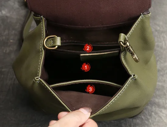 Stylish Womens Small Black Leather Backpack Purse Ladies Rucksack Bag