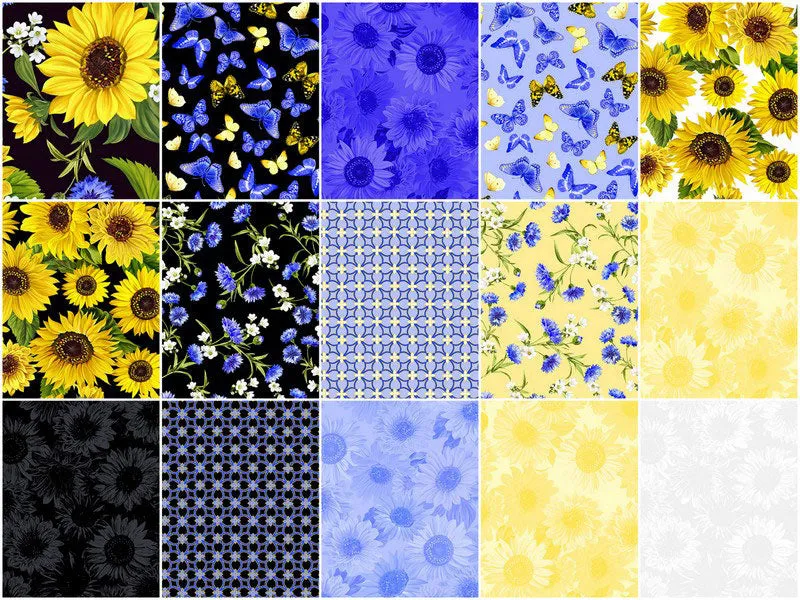 Sunflower Sunrise Favorites 10" Squares