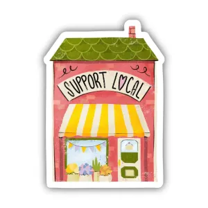 Support Local Sticker - Coral Building
